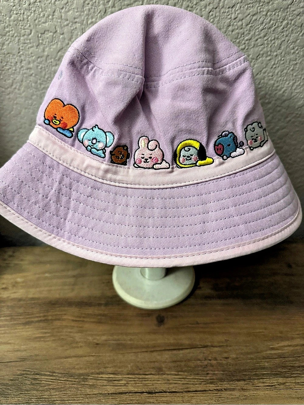 Hot Topic BTS bt21 Lilac Purple Bucket Hat